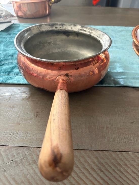 made in italy Other - Copper Saucepan with Wooden Handle - Copper Finish Italian vintages